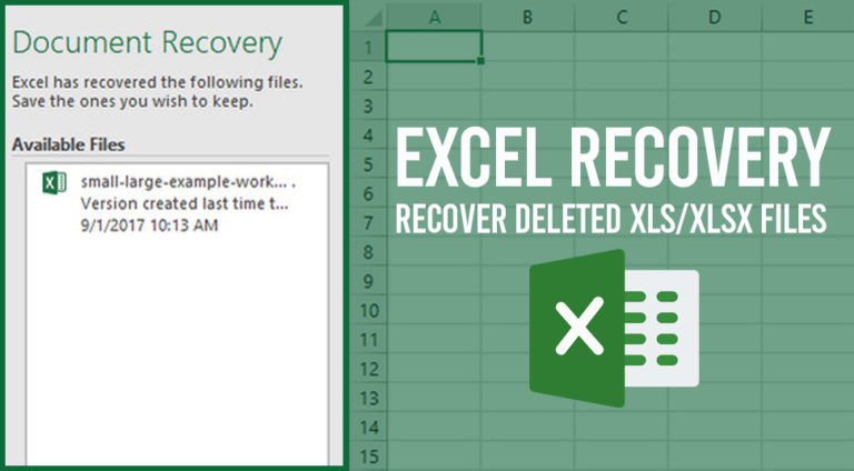 How To Recover Deleted Xlsxlsx Files In Windows 3868