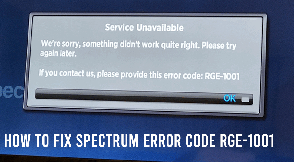 spectrum error code rge-1001