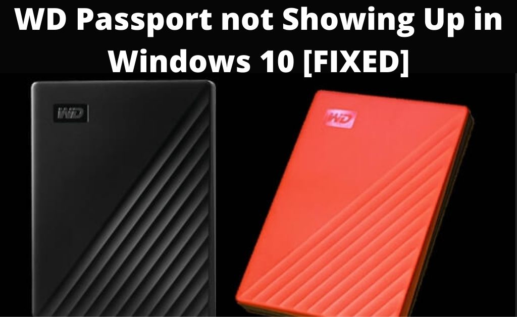 wd passport not showing up